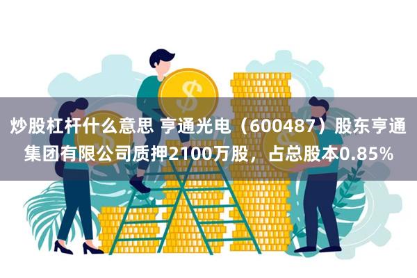 炒股杠杆什么意思 亨通光电（600487）股东亨通集团有限公司质押2100万股，占总股本0.85%