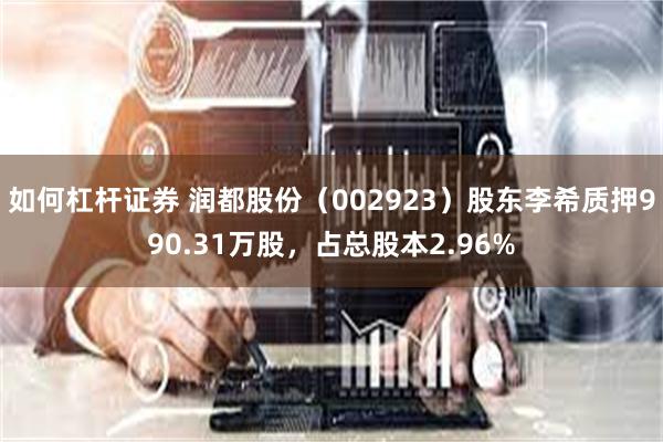 如何杠杆证券 润都股份（002923）股东李希质押990.31万股，占总股本2.96%