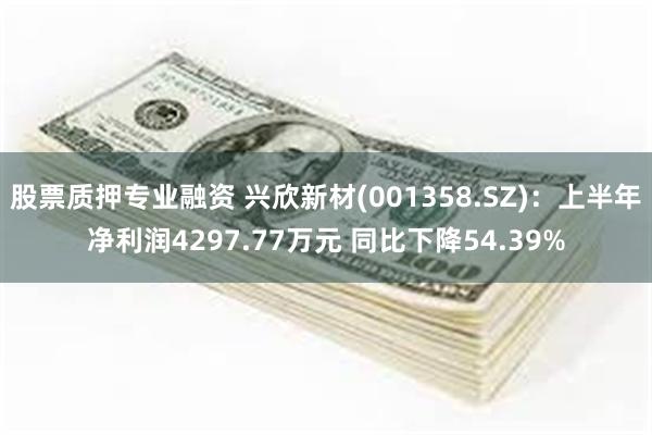 股票质押专业融资 兴欣新材(001358.SZ)：上半年净利润4297.77万元 同比下降54.39%