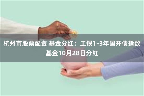 杭州市股票配资 基金分红：工银1-3年国开债指数基金10月28日分红